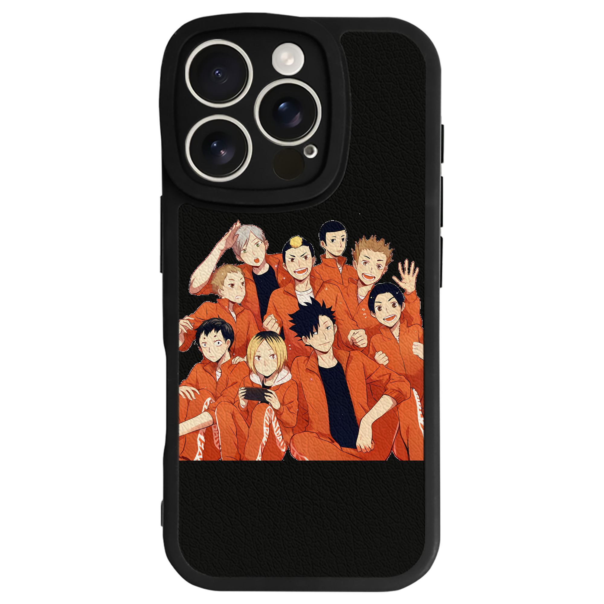 （画像用） ハイキュー!! Haikyu!! 【iPhone 16シリーズ対応】シリコンスマホケース（レザー調） 材質：シリコン